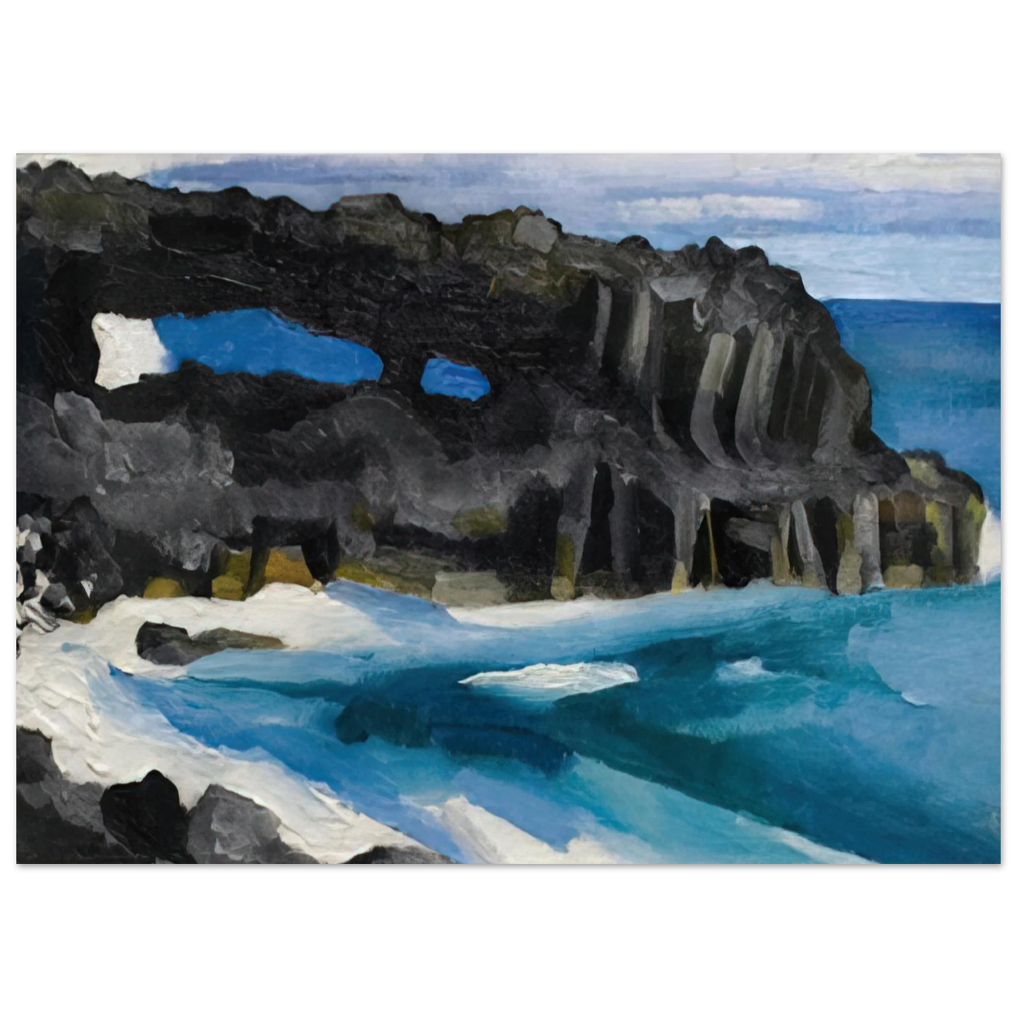 Georgia O'Keeffe - Black Lava Bridge, Hana Coast-No. II Fine Art Poster - 40x60 cm / 16x24 inches