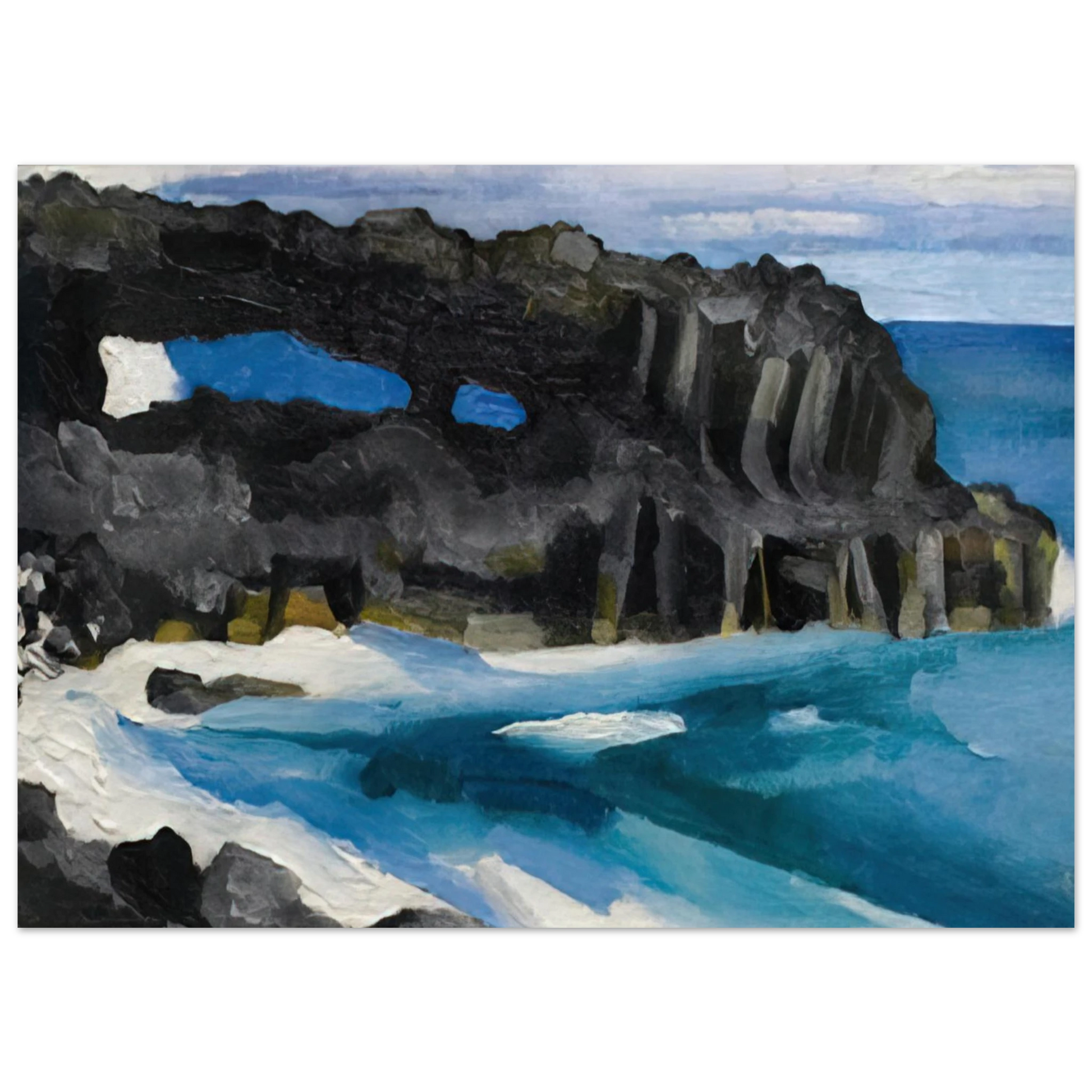 Georgia O'Keeffe - Black Lava Bridge, Hana Coast-No. II Fine Art Poster - 40x60 cm / 16x24 inches