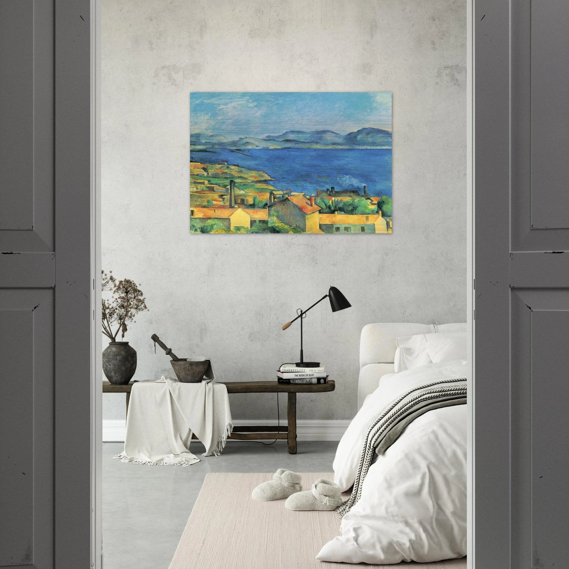The Gulf of Marseille Seen from L'Estaque - Paul Cézanne Brushed Aluminum Print - 70x100 cm / 28x40 inches | Paul Cézanne Aluminum Print | Paul Cézanne Prints