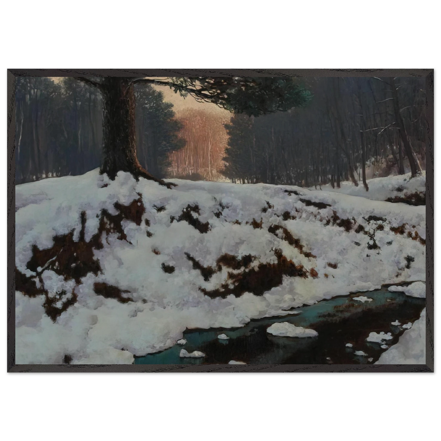 The Shadowed Valley - Post-Impressionism - Frank Johnston Framed Art Print – Black Wooden Frame - Default Title - -Framed Art Print