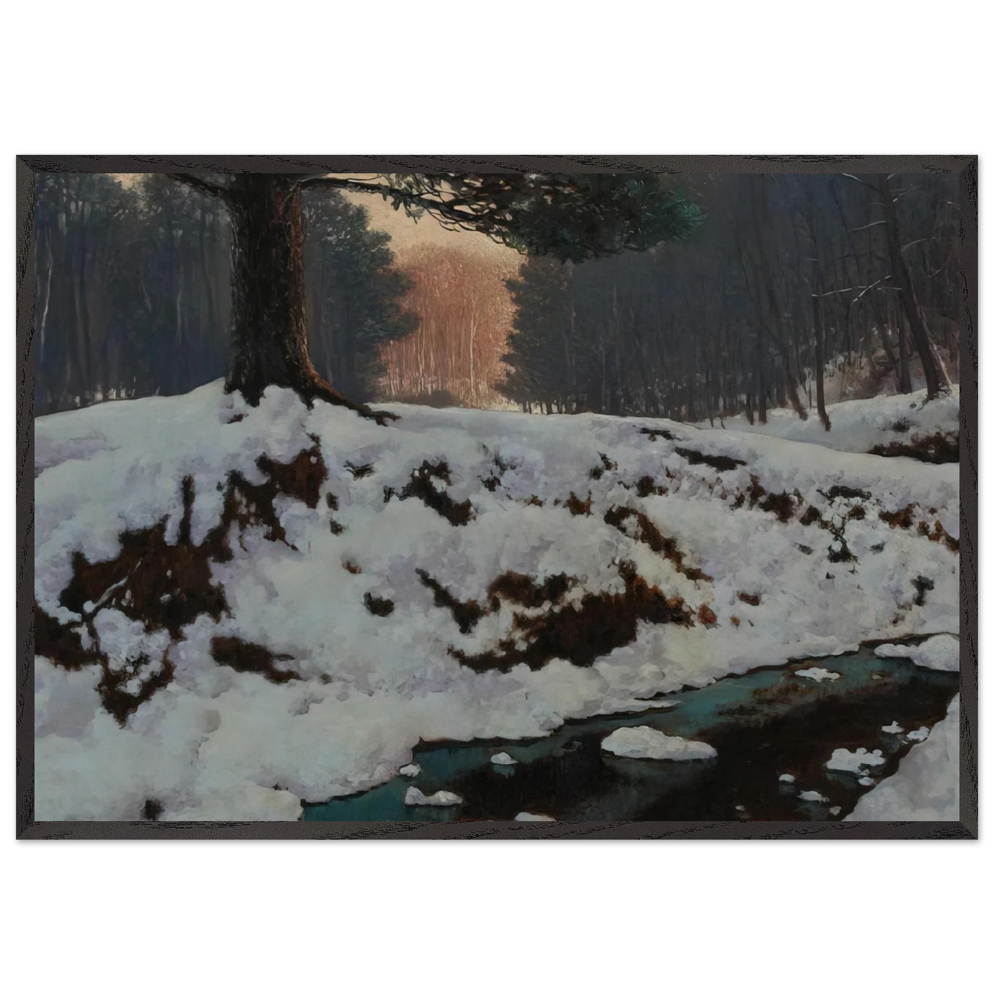 The Shadowed Valley - Post-Impressionism - Frank Johnston Framed Art Print – Black Wooden Frame - Default Title - -Framed Art Print