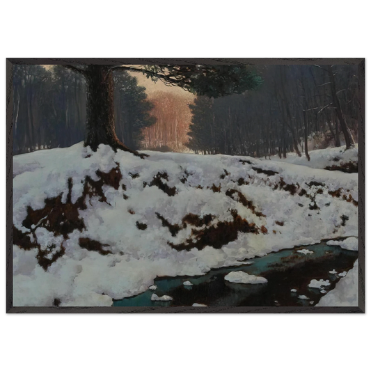 The Shadowed Valley - Post-Impressionism - Frank Johnston Framed Art Print – Black Wooden Frame - Default Title - -Framed Art Print