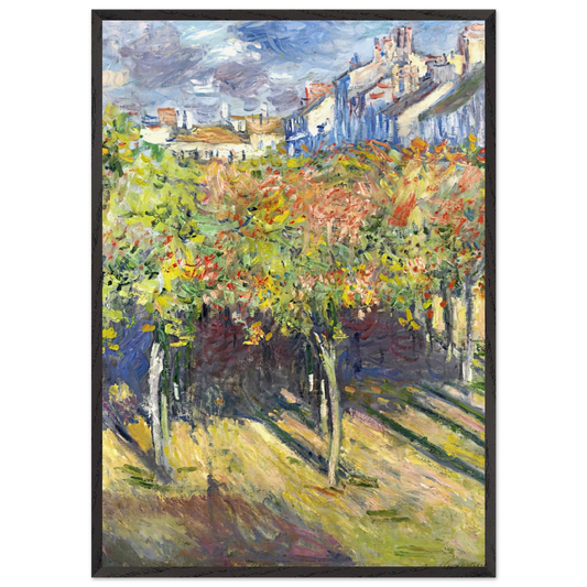 The Lindens of Poissy - claude monet Framed Art Print – Black Wooden Frame - Default Title - -Framed Art Print