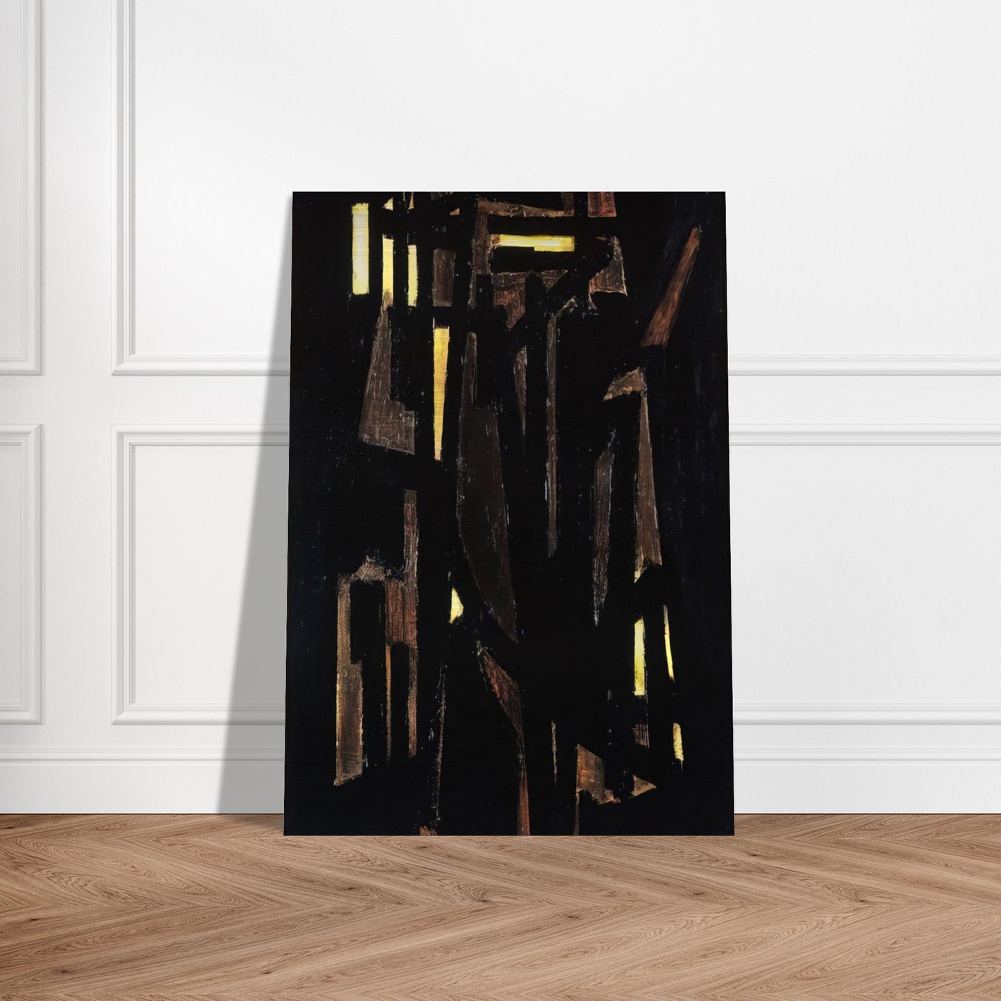 Peinture 146 x 114 cm, 1950 - 1950 - Pierre Soulages Brushed Aluminum Print - 70x100 cm / 28x40 inches | Pierre Soulages Aluminum Print | Pierre Soulages Prints
