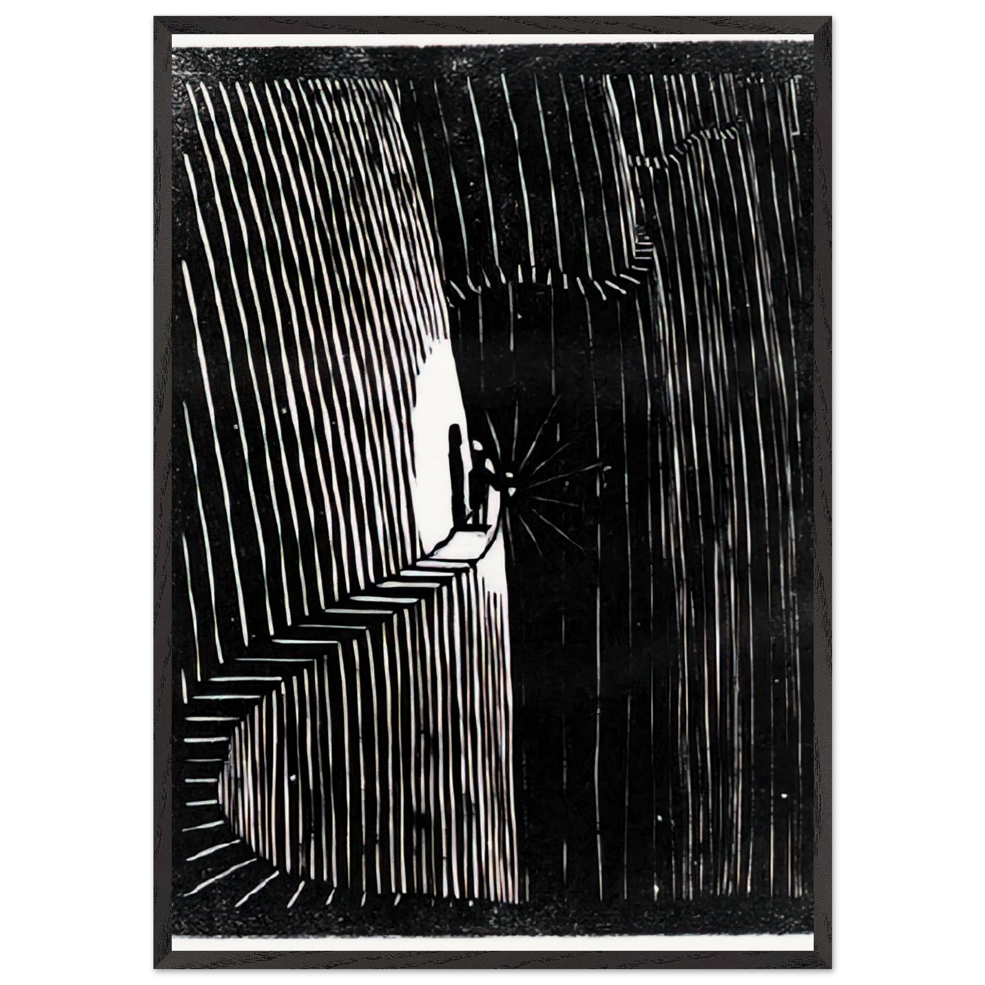 ESCHER 7 - MC Escher Framed Art Print – Black Wooden Frame - Default Title - -Framed Art Print