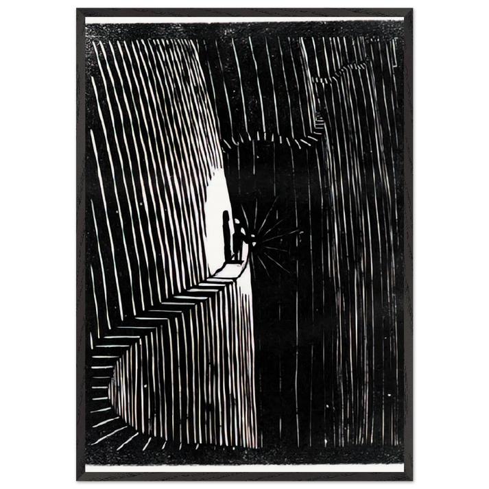 ESCHER 7 - MC Escher 70x100 cm / 28x40 inches Framed Art Print – Black Wooden Frame | Maurits Cornelis Escher Prints
