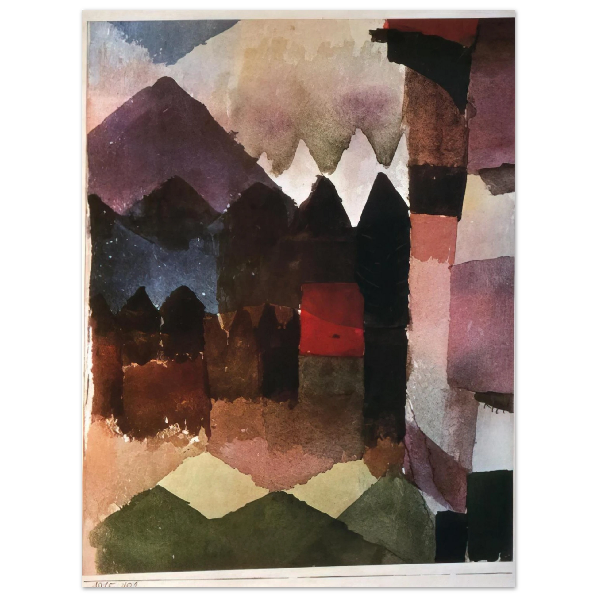 Paul Klee - HAIRDRYER IN MARC S GARDEN 1915 Fine Art Poster - Default Title