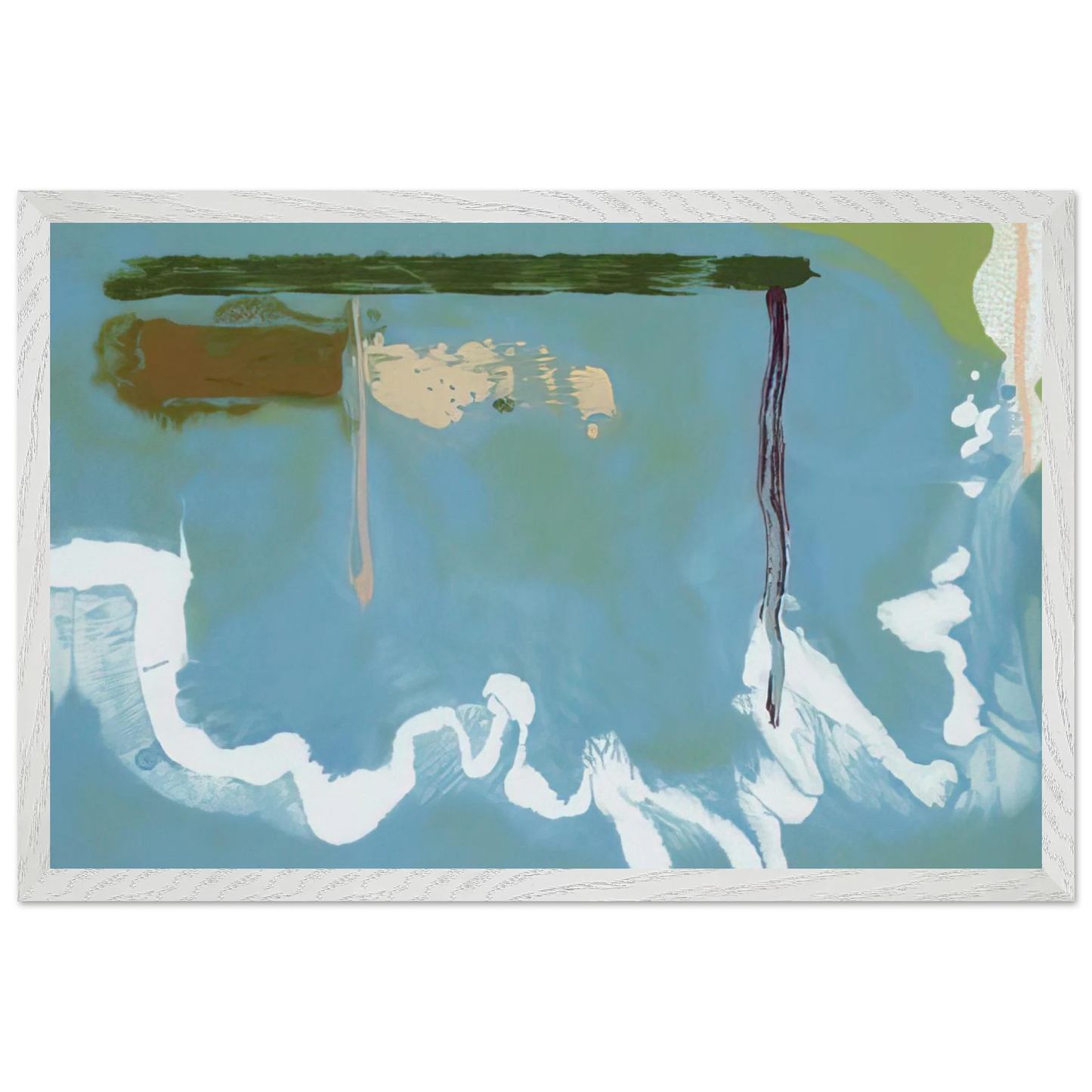 Helen Frankenthaler - Skywriting - 1997 Wall art - A3 (29.7 x 42  cm) - Premium Wooden Framed Poster With Fine Art Paper - Wood frame