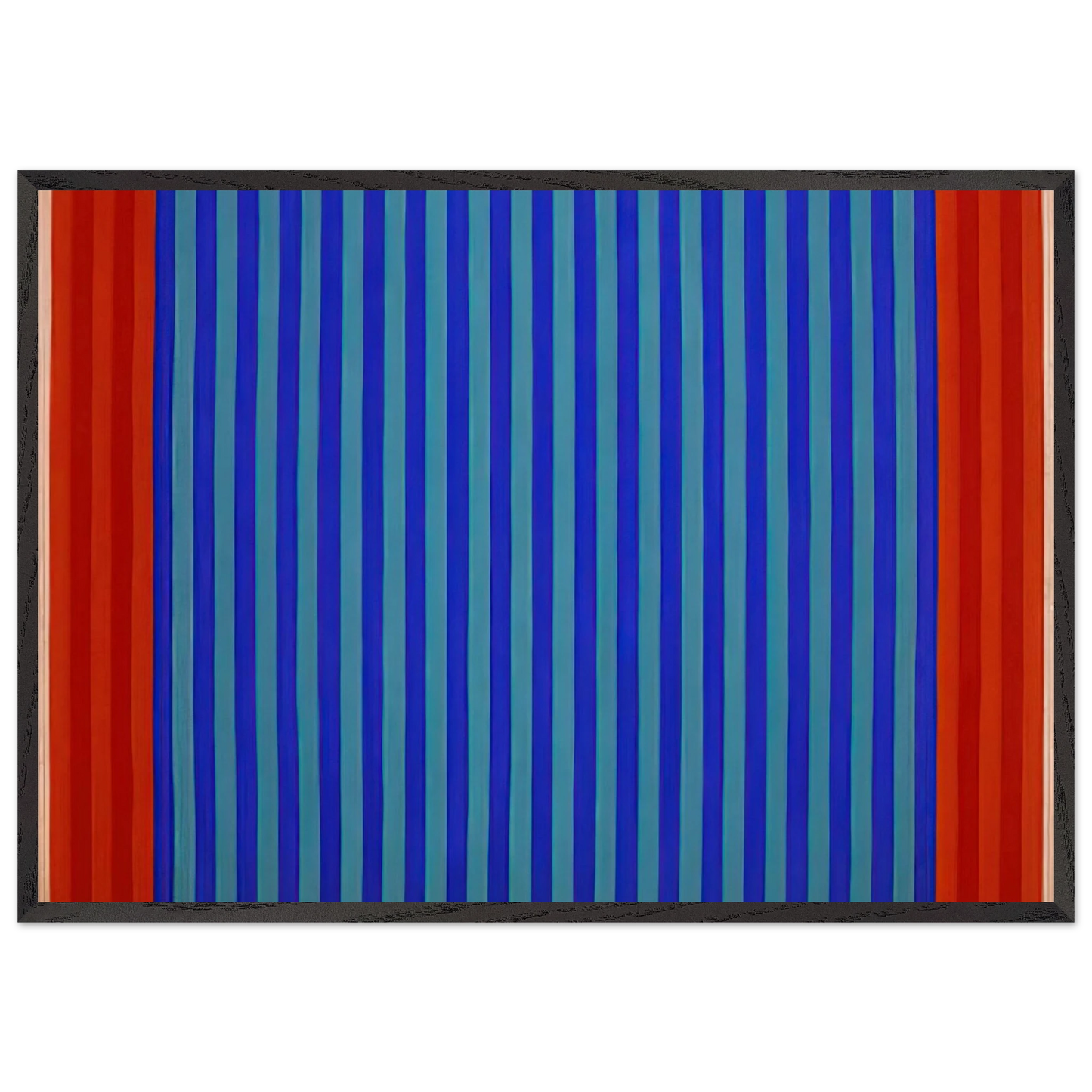 Untitled - 1962 N5 - Gene Davis Framed Art Print – Black Wooden Frame - Default Title - -Framed Art Print