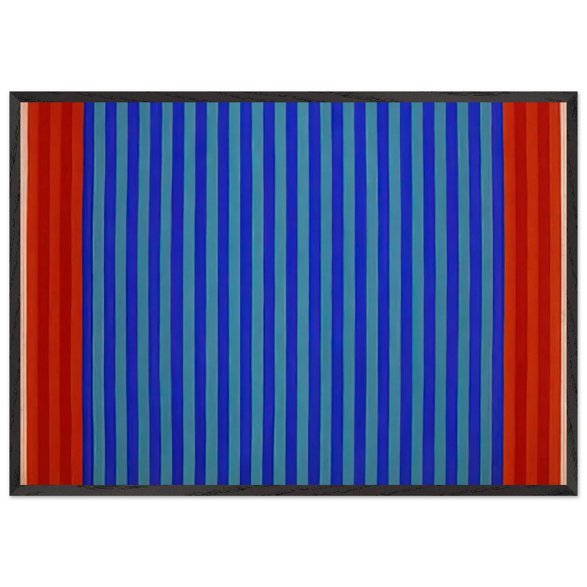 Untitled - 1962 N5 - Gene Davis Framed Art Print – Black Wooden Frame - Default Title - -Framed Art Print