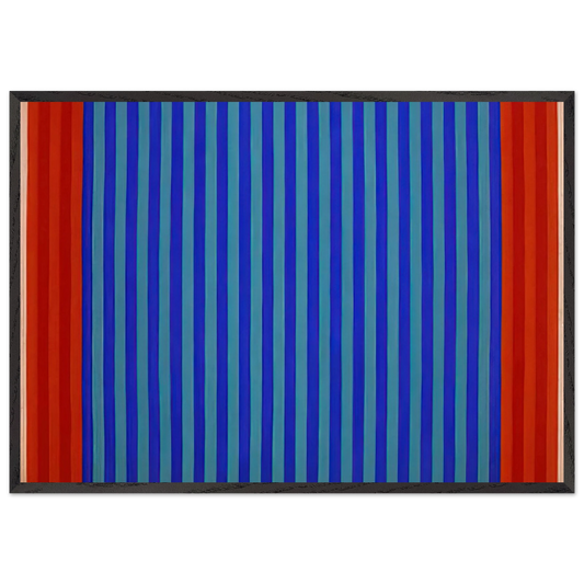 Untitled - 1962 N5 - Gene Davis Framed Art Print – Black Wooden Frame - Default Title - -Framed Art Print