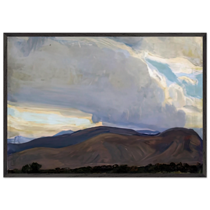 STORM FROM THE SIERRA 1937 - Maynard Dixon 70x100 cm / 28x40 inches Framed Art Print – Black Wooden Frame