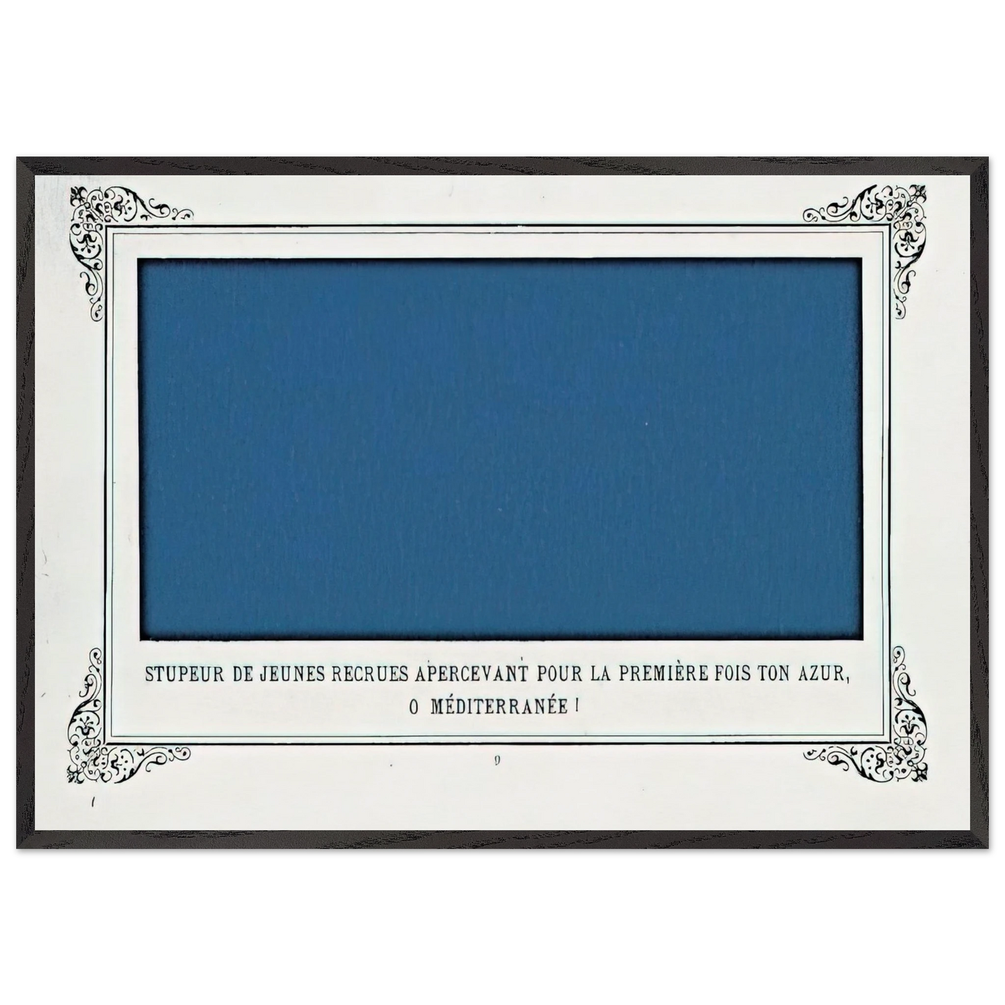 The Awe of Navy Recruits Seeing for the First Time Your Blue O Mediterranean Sea - Alphonse Allais Framed Art Print – Black Wooden Frame - Default Title - -Framed Art Print