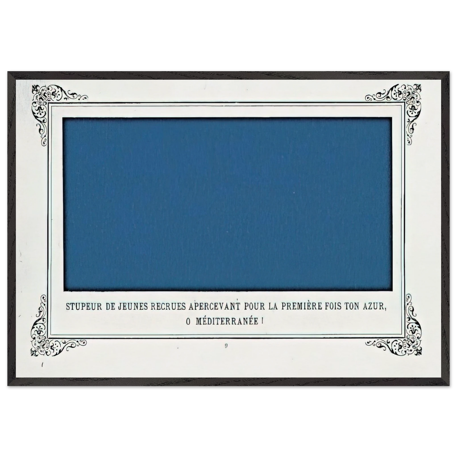 The Awe of Navy Recruits Seeing for the First Time Your Blue O Mediterranean Sea - Alphonse Allais Framed Art Print – Black Wooden Frame - Default Title - -Framed Art Print