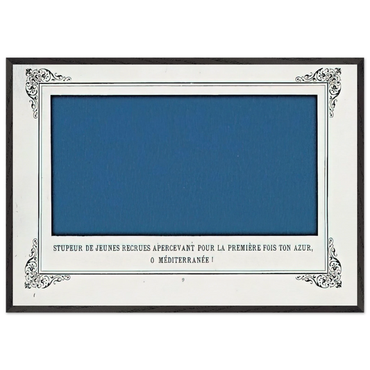 The Awe of Navy Recruits Seeing for the First Time Your Blue O Mediterranean Sea - Alphonse Allais Framed Art Print – Black Wooden Frame - Default Title - -Framed Art Print