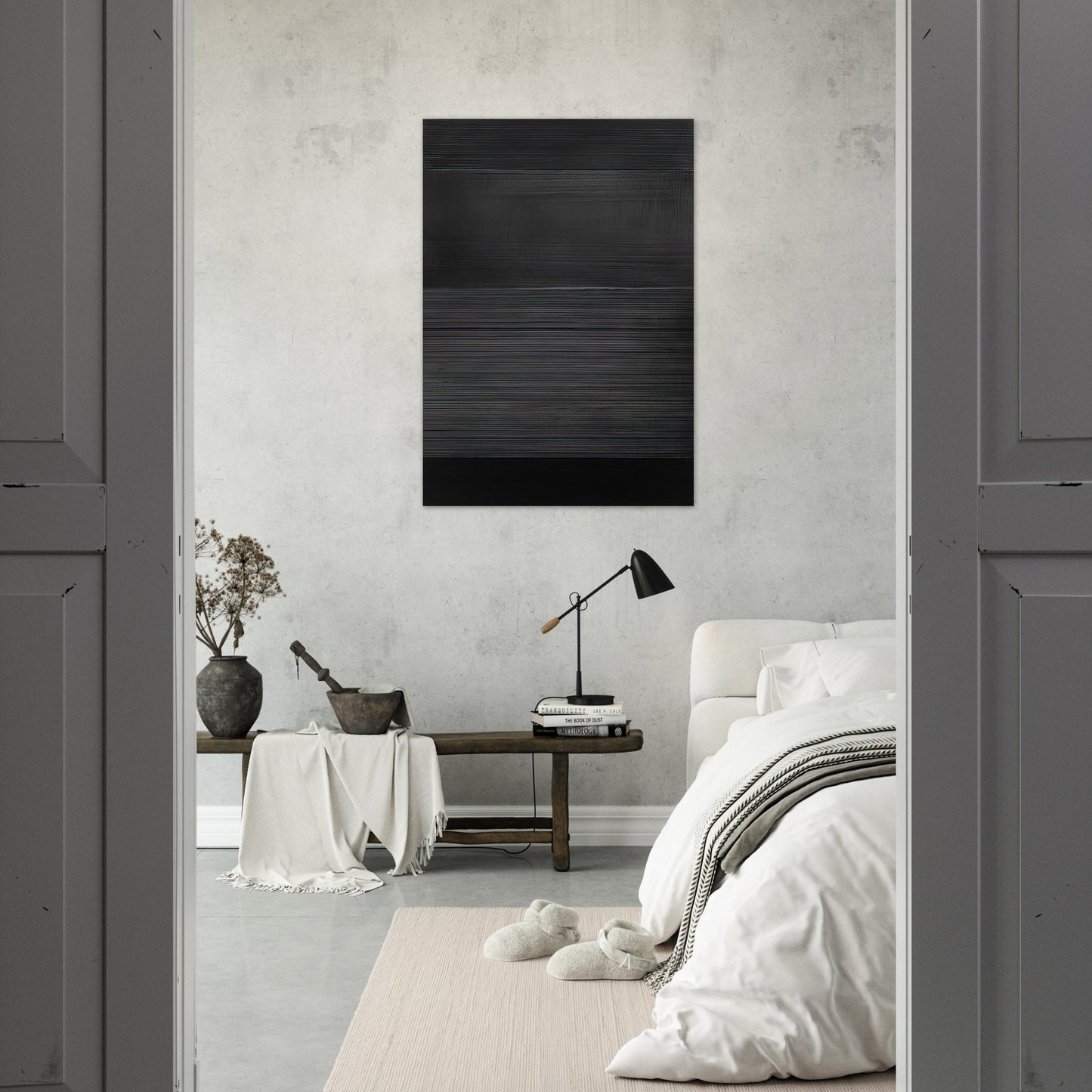 Peinture 324 x 181 cm, 17 novembre 2008 - 2008 - Pierre Soulages Brushed Aluminum Print - 70x100 cm / 28x40 inches | Pierre Soulages Aluminum Print | Pierre Soulages Prints