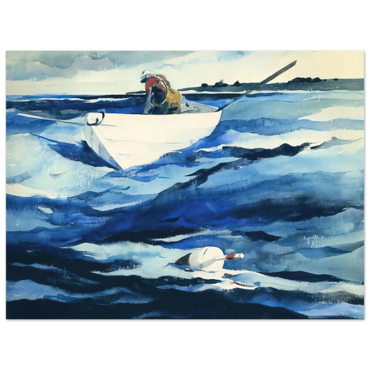Andrew Wyeth - THE LOBSTERMAN Wall Art - 21x29.7 cm / 8x12" - Fine Art Poster - -