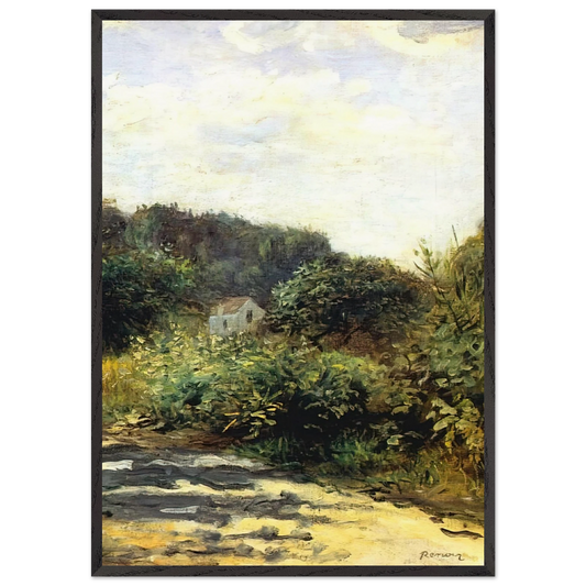 A Road in Louveciennes - Pierre-Auguste Renoir Framed Art Print – Black Wooden Frame - Default Title - -Framed Art Print