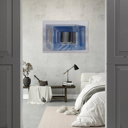 CUBE WITH AMBIGOUS SPACE 1981 - Jesus Rafael Soto Brushed Aluminum Print - 70x100 cm / 28x40 inches | Jesus Rafael Soto Aluminum Print | Jesus Rafael Soto Prints