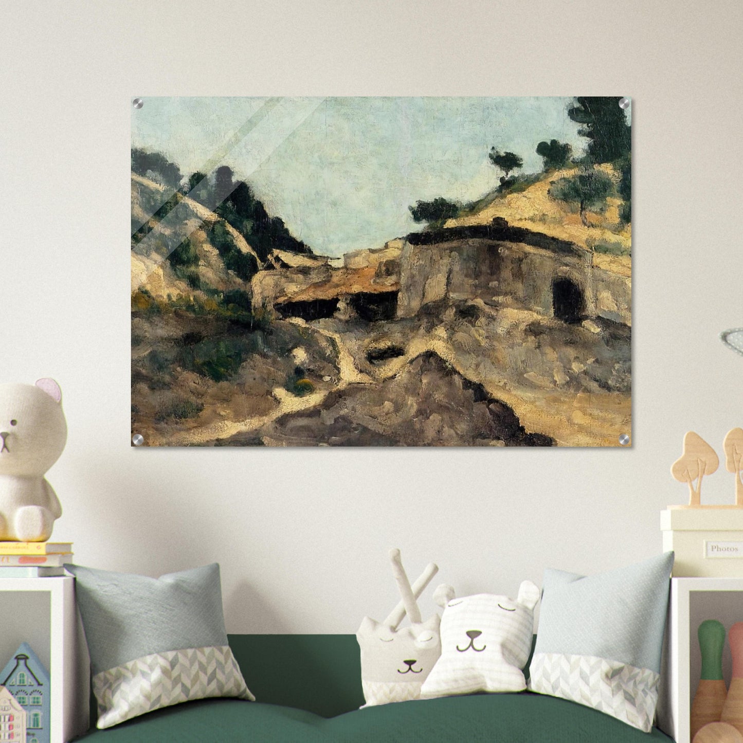 Landscape with Watermill - Paul Cézanne Acrylic Print - 70x100 cm / 28x40″ inches | Paul Cézanne Wall Art | Paul Cézanne Prints