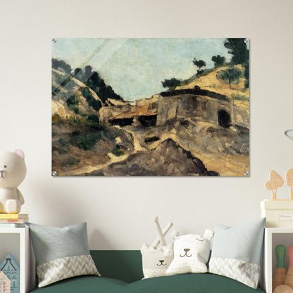 Landscape with Watermill - Paul Cézanne Acrylic Print - 70x100 cm / 28x40″ inches | Paul Cézanne Wall Art | Paul Cézanne Prints