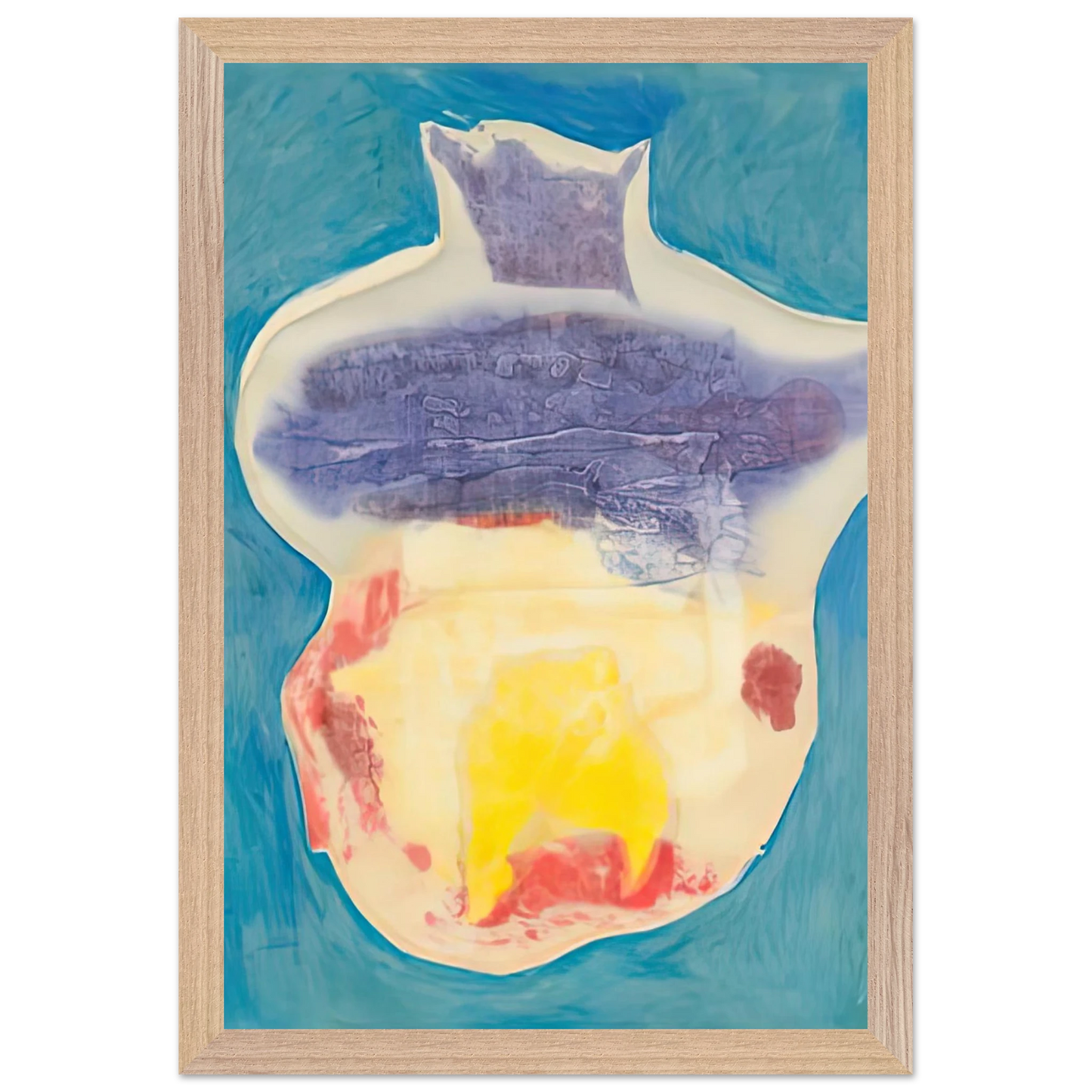 Helen Frankenthaler - Narcissus, 1963- Wall Art - 60x80 cm / 24x32 inches - Premium Wooden Framed Poster With Fine Art Paper - Black frame