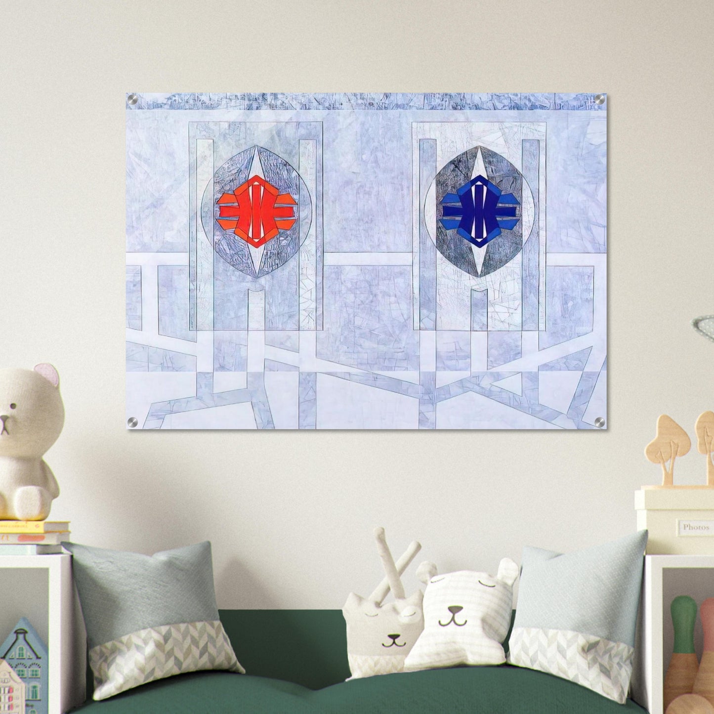 Twice - 1972 - Jimmy Ernst Acrylic Print - 70x100 cm / 28x40″ inches | Jimmy Ernst Wall Art | Jimmy Ernst Prints