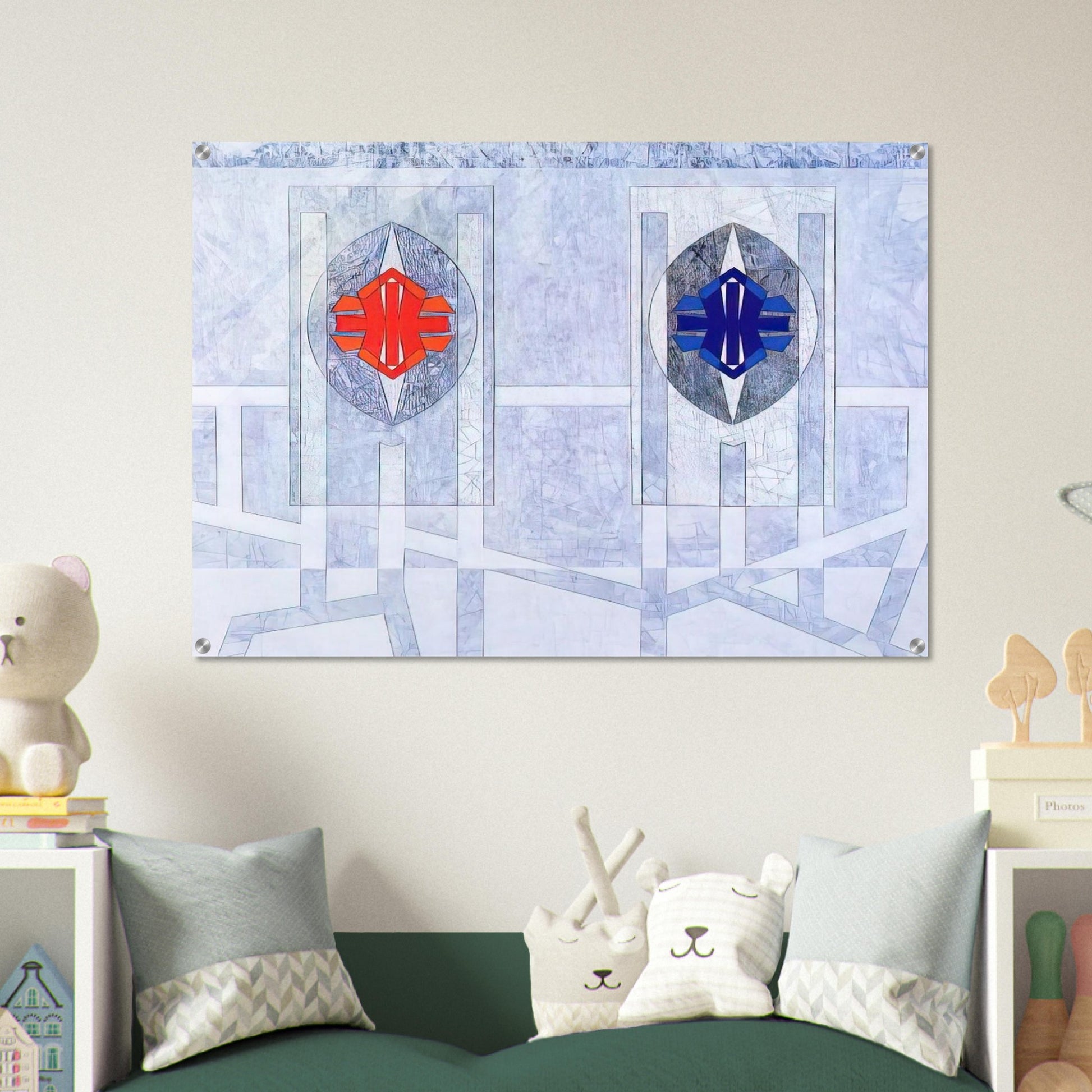 Twice - 1972 - Jimmy Ernst Acrylic Print - 70x100 cm / 28x40″ inches | Jimmy Ernst Wall Art | Jimmy Ernst Prints