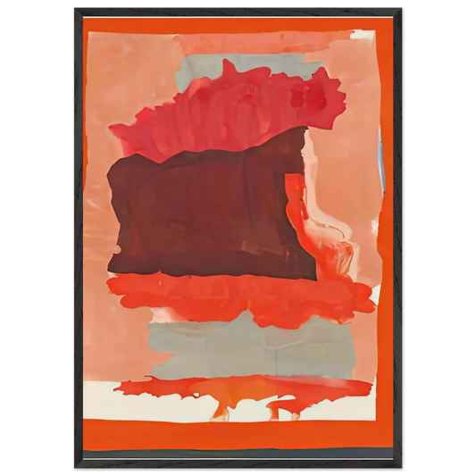 Cape Orange 1964- - Helen Frankenthaler 70x100 cm / 28x40 inches Framed Art Print – Black Wooden Frame