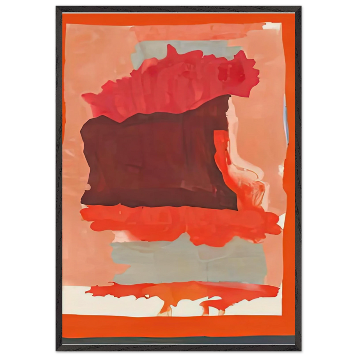 Cape Orange 1964- - Helen Frankenthaler 70x100 cm / 28x40 inches Framed Art Print – Black Wooden Frame