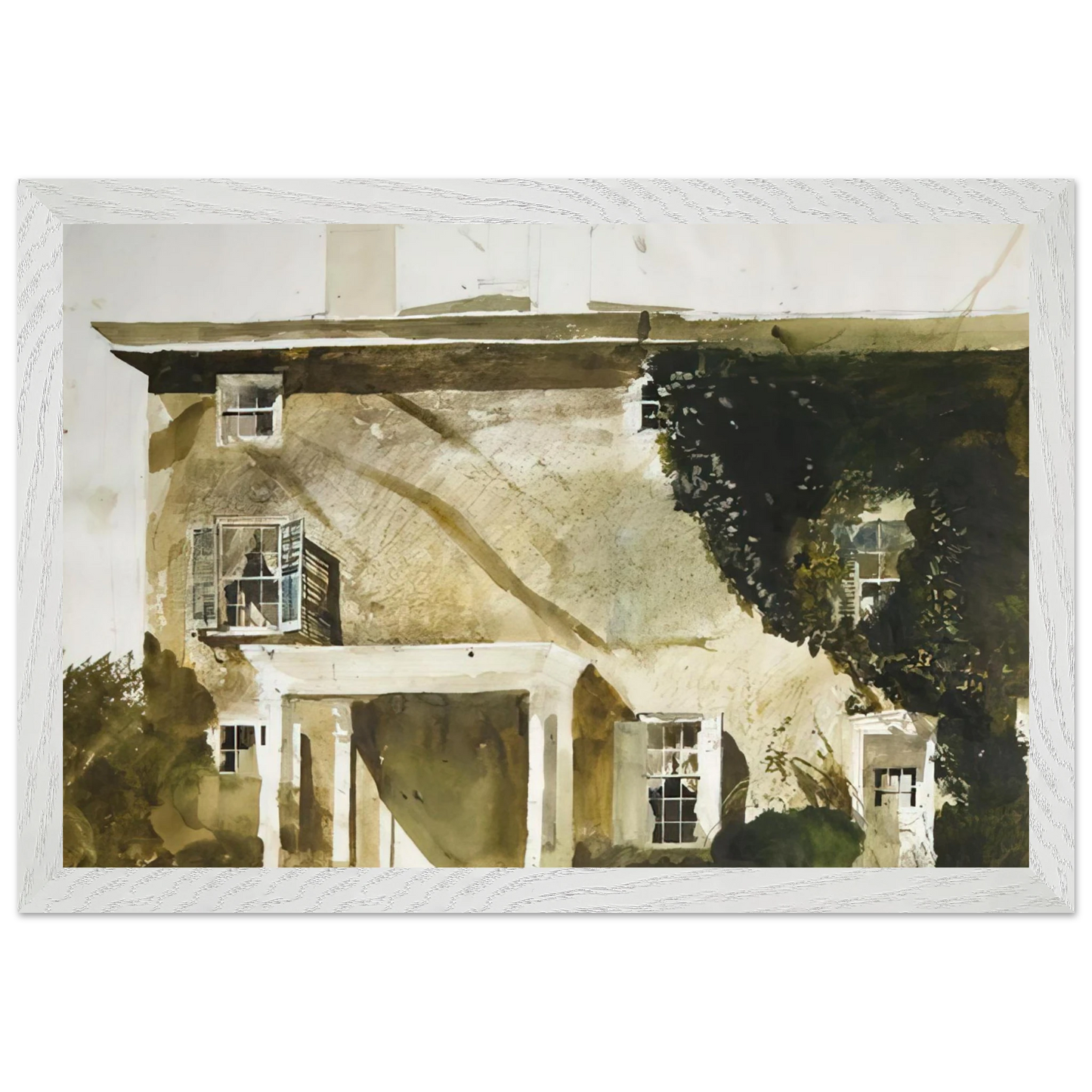 Andrew Wyeth - THE HATTON HOUSE 1967 Wall Art - 60x80 cm / 24x32 inches - Fine Art Poster - -