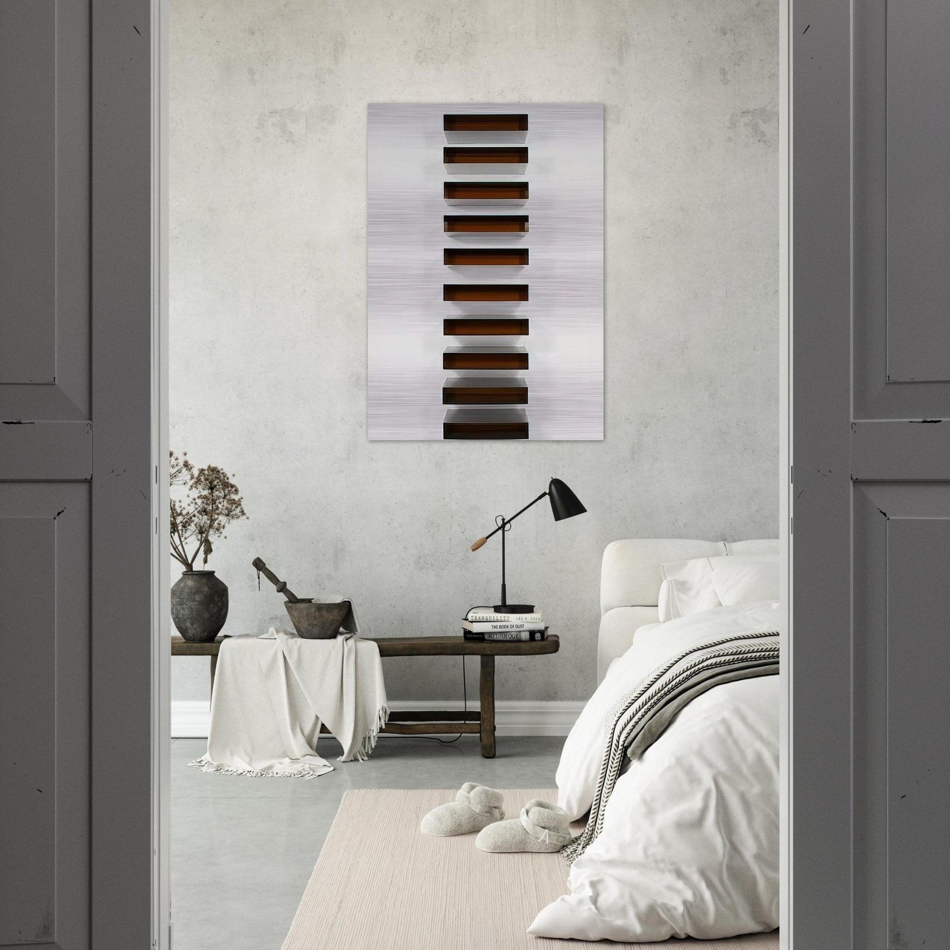 Untitled - 1973 - Donald Judd Brushed Aluminum Print - 70x100 cm / 28x40 inches | Donald Judd Aluminum Print | Donald Judd Prints