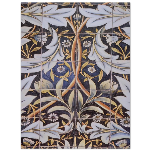 William Morris - PANEL OF CERAMIC TILES DESIGNED BY MORRIS AND PRODUCED BY WILLIAM DE MORGAN 1876 Fine Art Poster - 13x18 cm / 5x7 inches