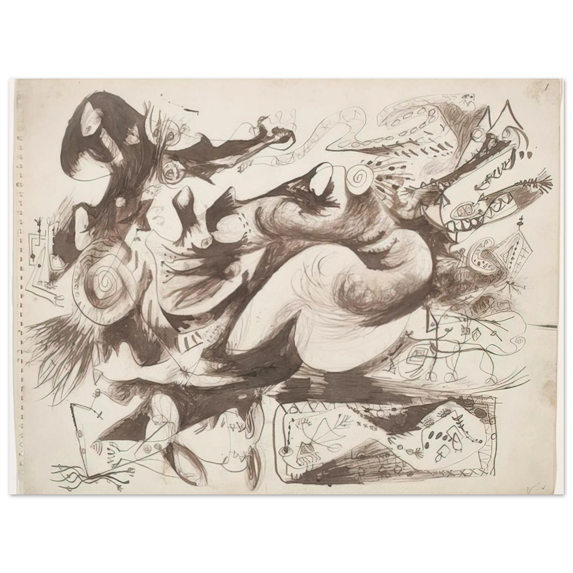 Jackson Pollock - UNTITLED O CONNOR THAW 770 Fine Art Poster - Default Title