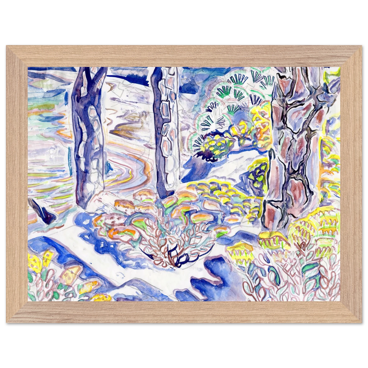 Walter Inglis Anderson - Walter Anderson Wall art - 20x25 cm / 8x10 Inches - Premium Wooden Framed Poster With Fine Art Paper - Wood frame