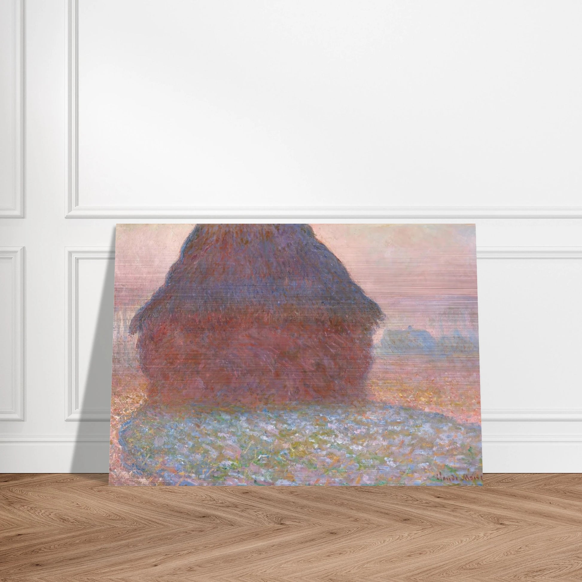 Grainstack in Sunshine - claude monet Brushed Aluminum Print - 70x100 cm / 28x40 inches | claude monet Aluminum Print | claude monet Prints