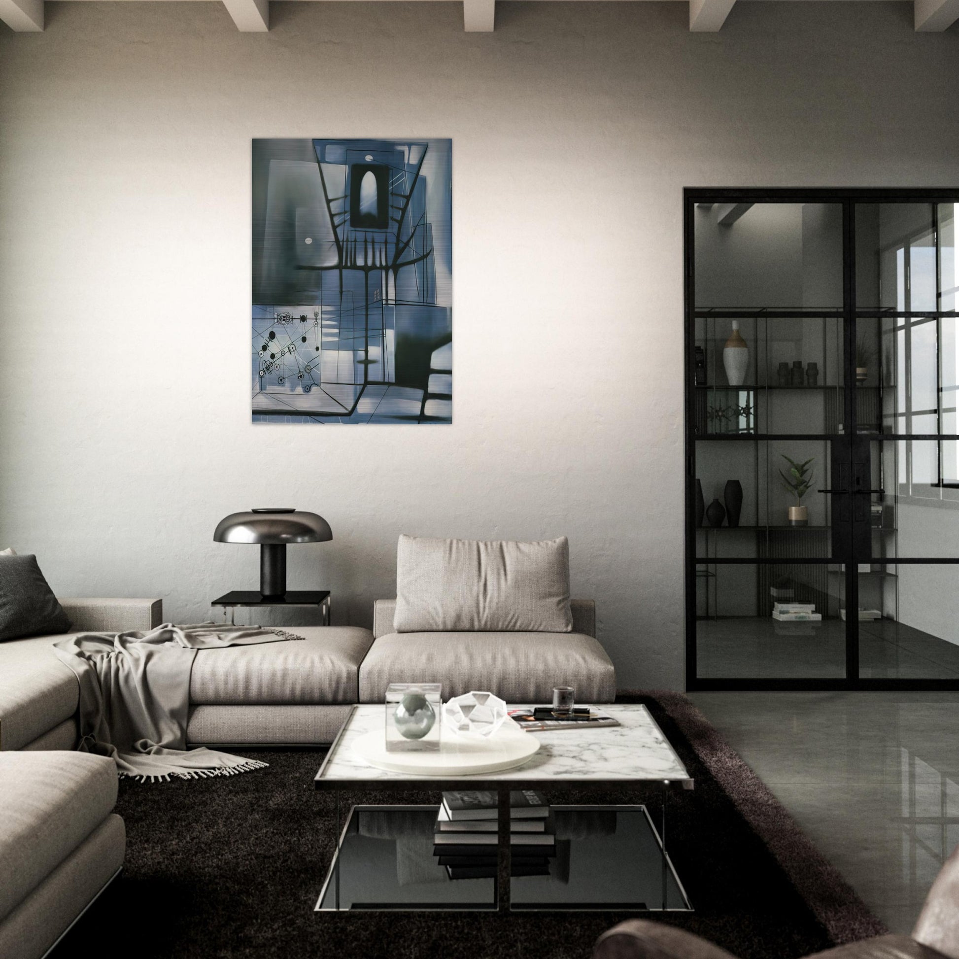 A Time for Fear - 1949 - Jimmy Ernst Brushed Aluminum Print - 70x100 cm / 28x40 inches | Jimmy Ernst Aluminum Print | Jimmy Ernst Prints