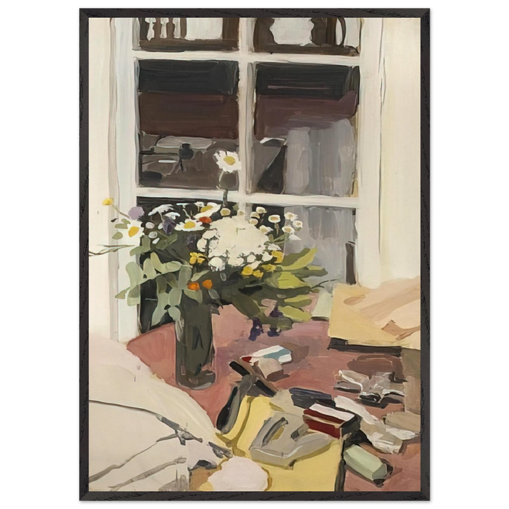 STILL LIFE WITH STAPLER 1970 - Fairfield Porter 70x100 cm / 28x40 inches Framed Art Print – Black Wooden Frame