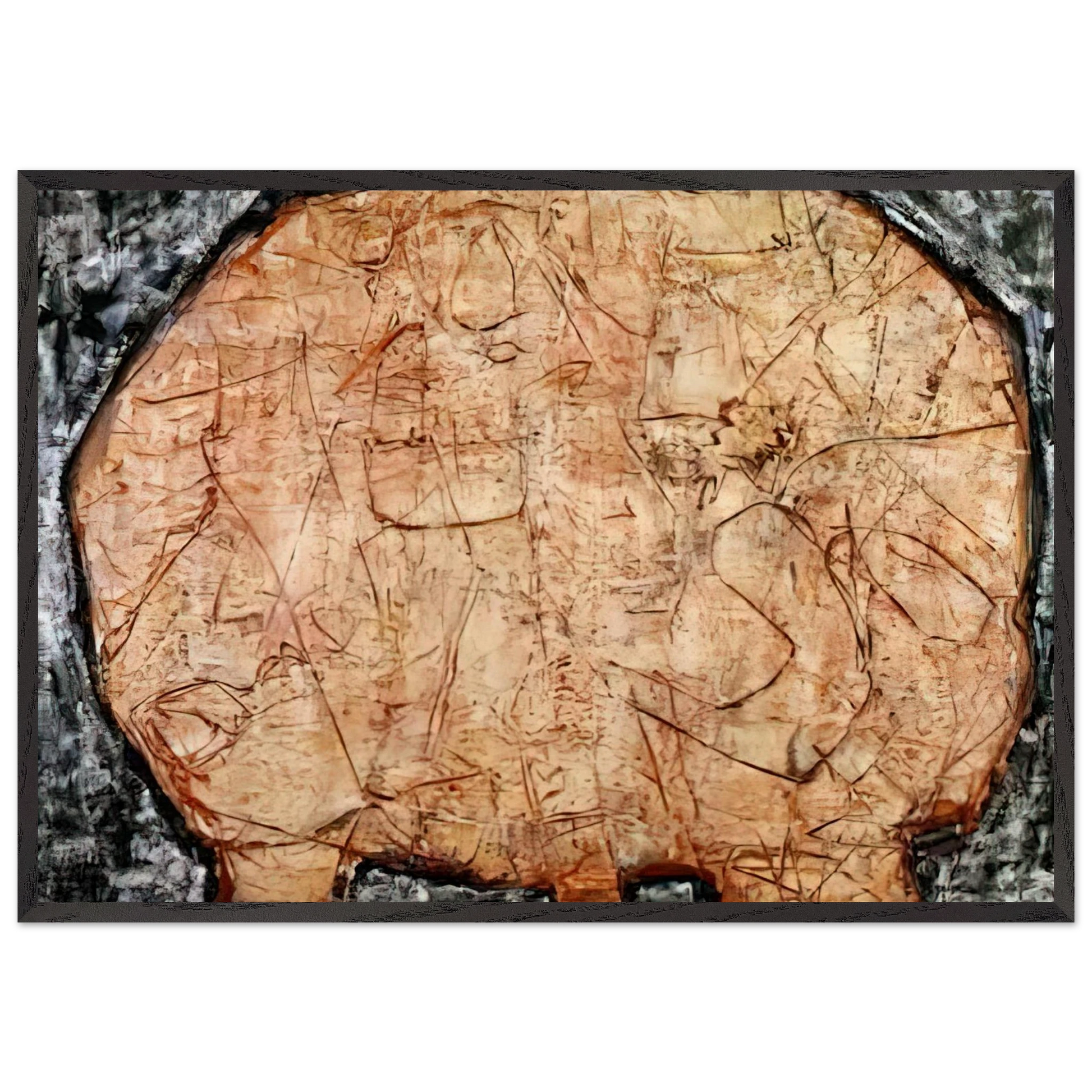 TABLE CORAIL - Jean Dubuffet Framed Art Print – Black Wooden Frame - Default Title - -Framed Art Print