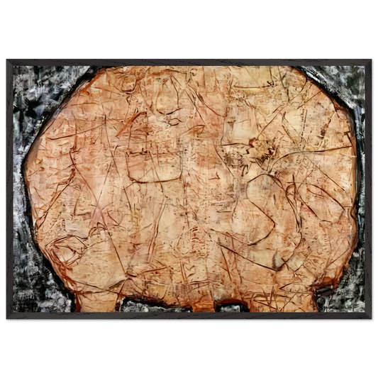 TABLE CORAIL - Jean Dubuffet Framed Art Print – Black Wooden Frame - Default Title - -Framed Art Print