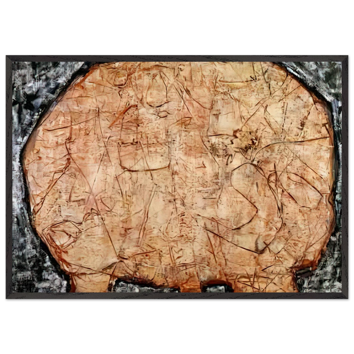 TABLE CORAIL - Jean Dubuffet 70x100 cm / 28x40 inches Framed Art Print – Black Wooden Frame
