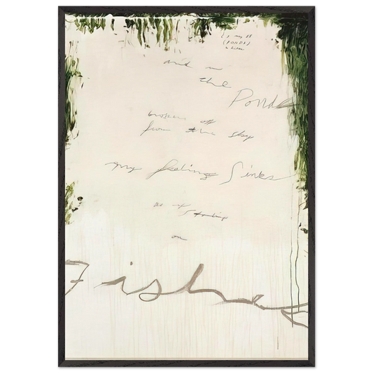 Untitled Part I - Cy Twombly Framed Art Print – Black Wooden Frame - Default Title - -Framed Art Print