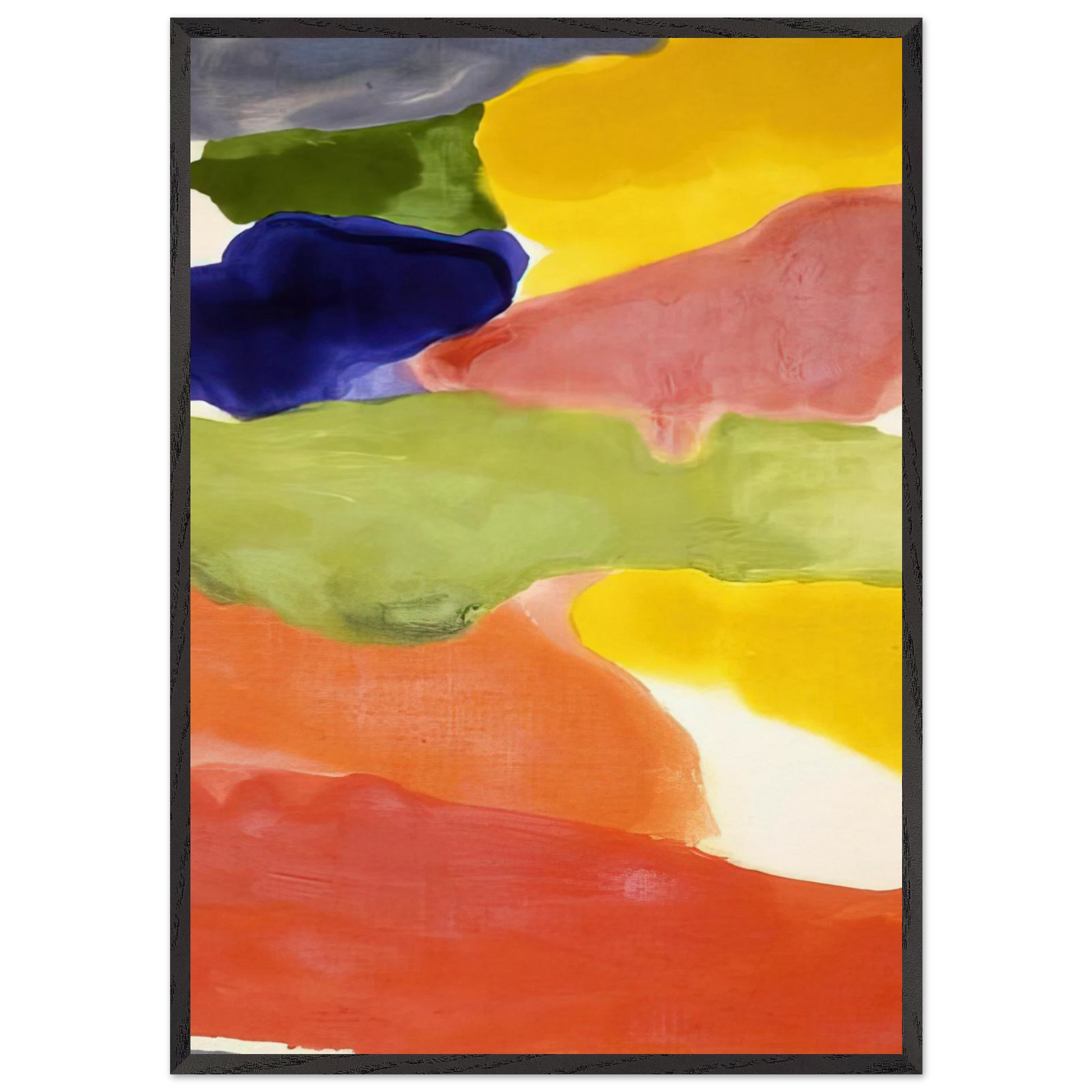 Tutti-Fruitti - 1966 - Helen Frankenthaler 70x100 cm / 28x40 inches Framed Art Print – Black Wooden Frame