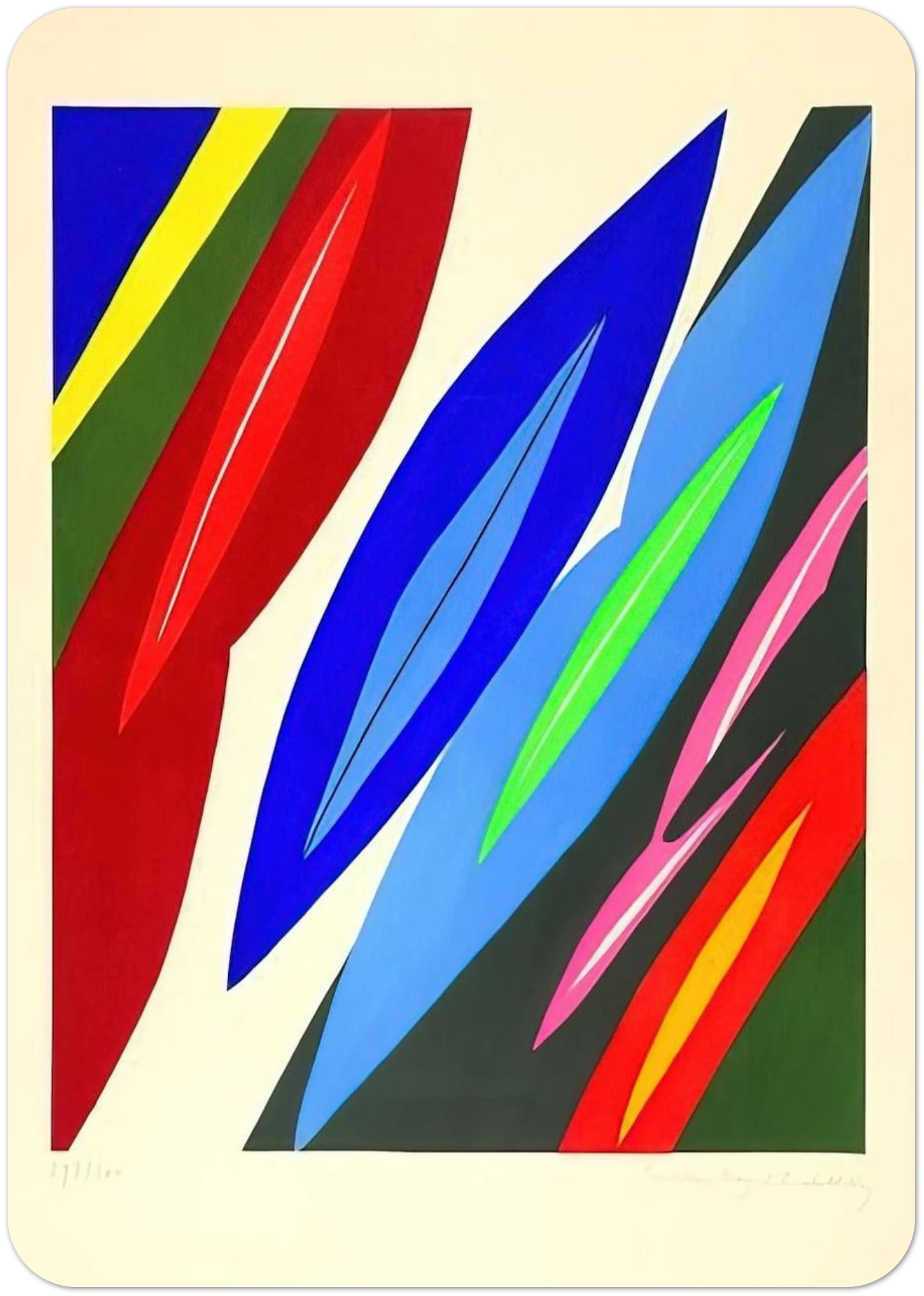 Farblitho 1968 - 2 NOR - 1968 By Ernst Wilhelm Nay Pack of 10 Post Cards | Ernst Wilhelm Nay Post Cards | A6 (10.5 x 14.8 cm) - 4.1 x 5.8 inches