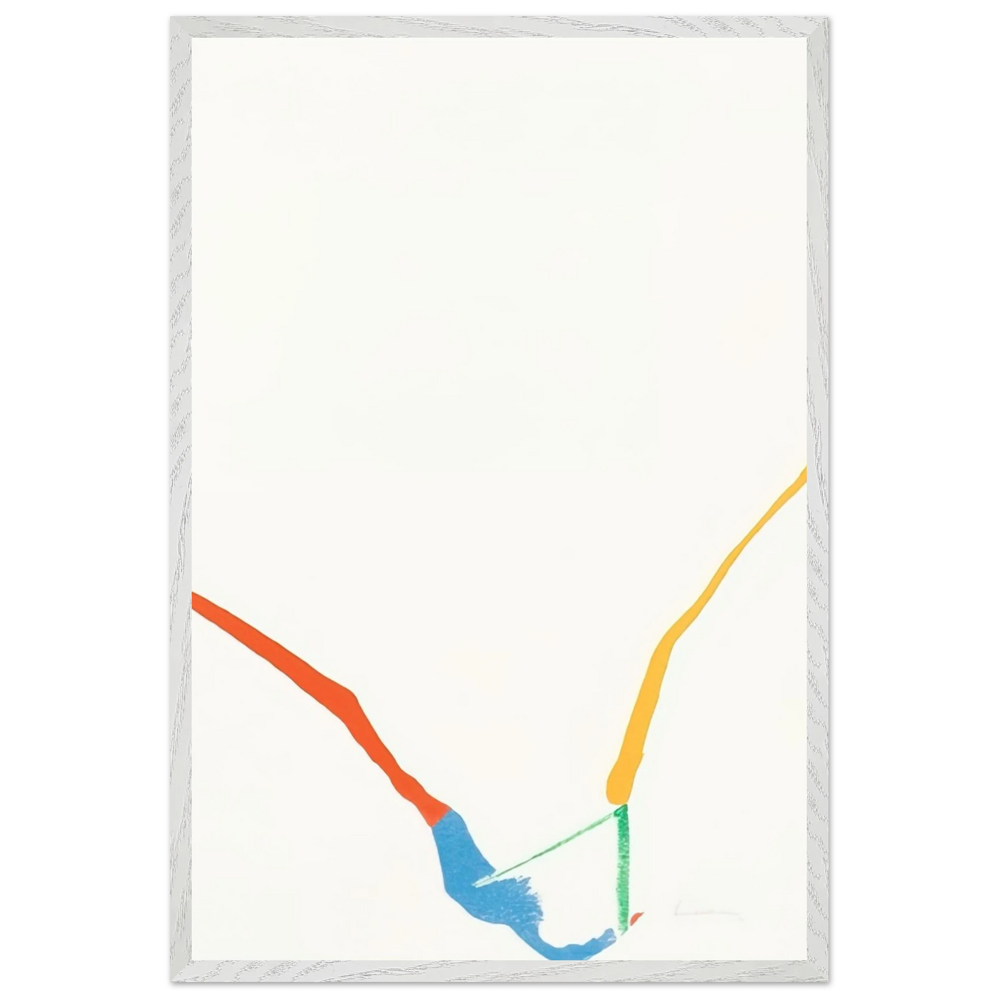 Helen Frankenthaler - What Red Lines Can Do - 1970 Wall art - 60x80 cm / 24x32 inches - Premium Wooden Framed Poster With Fine Art Paper - Black frame