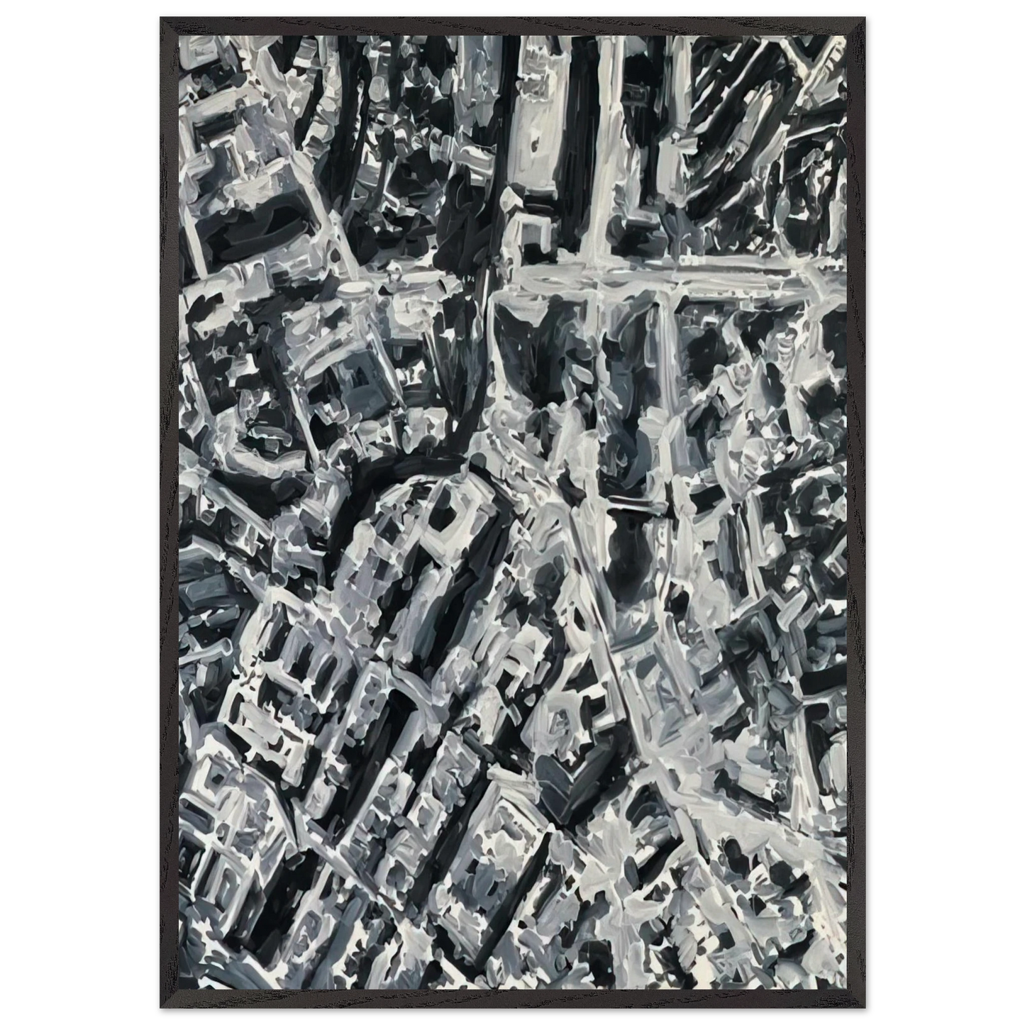 TOWNSCAPE PL 1970 1 - Gerhard Richter Framed Art Print – Black Wooden Frame - Default Title - -Framed Art Print