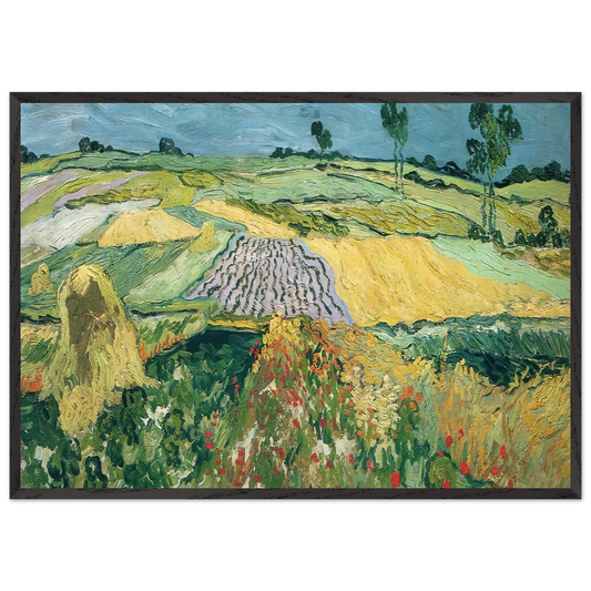 Wheatfields - Vincent van Gogh Framed Art Print – Black Wooden Frame - Default Title - -Framed Art Print