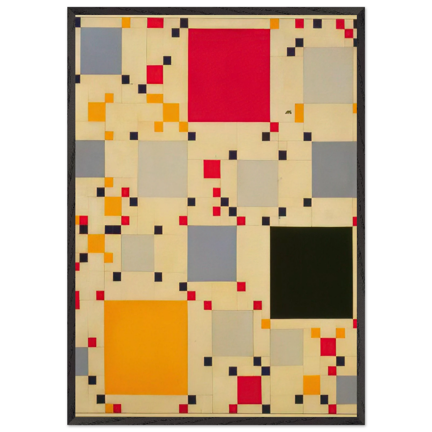 Homage to Victory Boogie-Woogie 1 - 1946 - Leon Polk Smith Framed Art Print – Black Wooden Frame - Default Title - -Framed Art Print