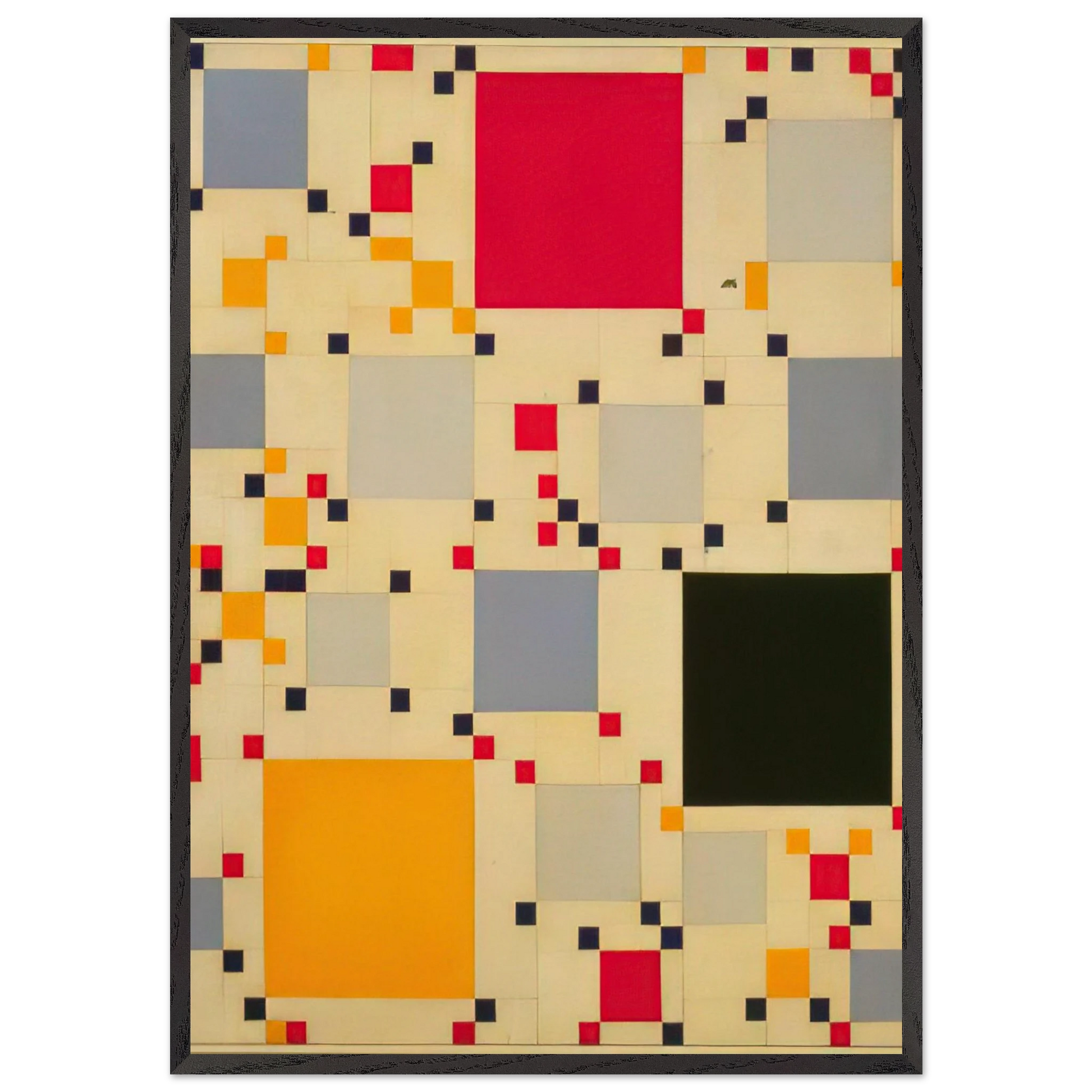 Homage to Victory Boogie-Woogie 1 - 1946 - Leon Polk Smith Framed Art Print – Black Wooden Frame - Default Title - -Framed Art Print