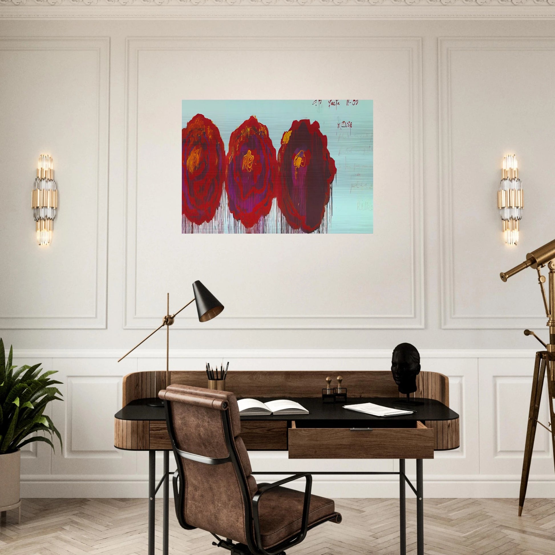 The Rose  IV  - Cy Twombly Brushed Aluminum Print - 70x100 cm / 28x40 inches | Cy Twombly Aluminum Print | Cy Twombly Prints